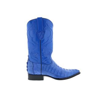Wild West Mens Caiman Tail Boots Chihuahua Blue Boots (NWT)